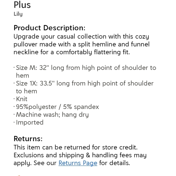 Funnel neck tunic - Picture 3 of 3